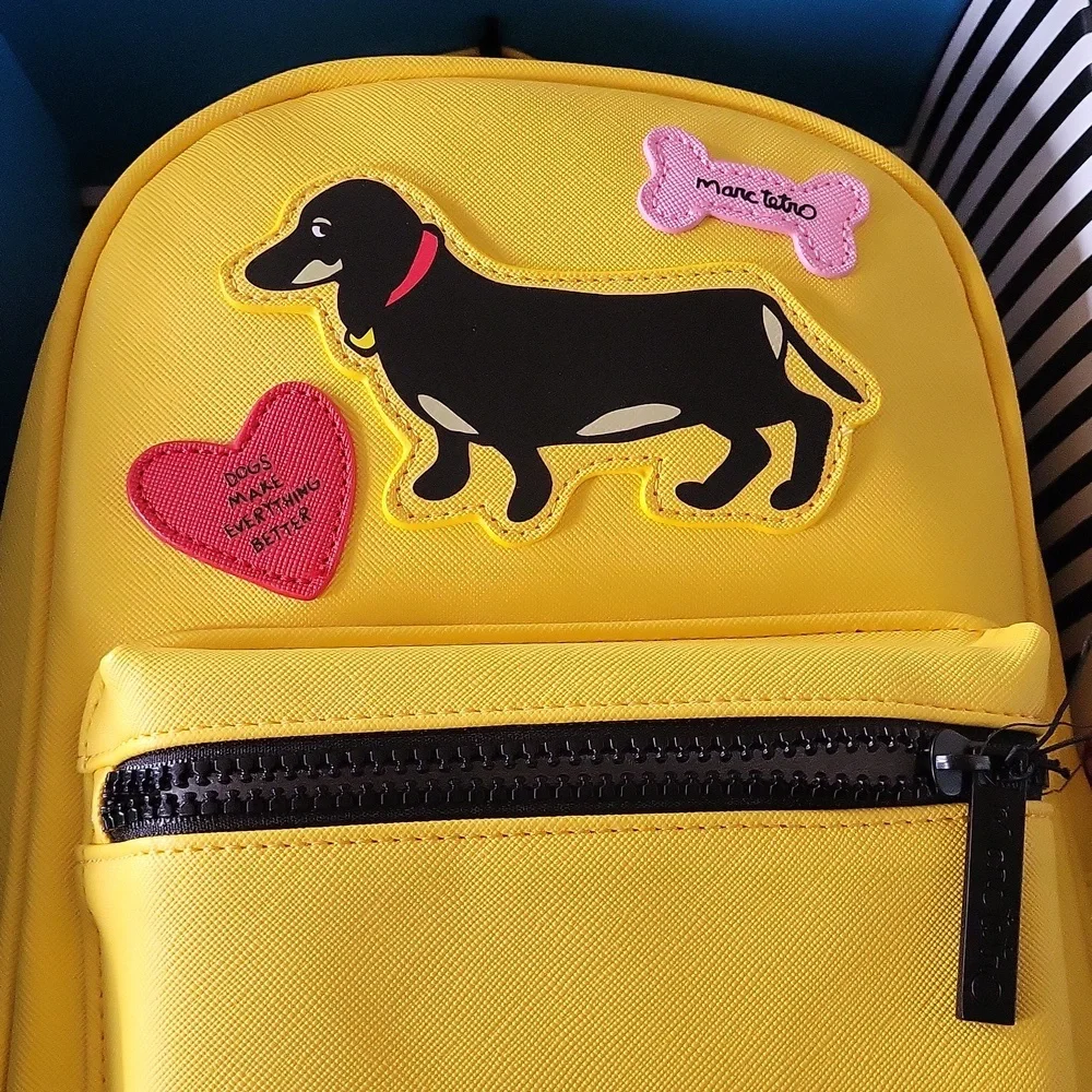 MARC TETRO Dachshund 3pc Gift MINI BACKPACK WALLET NEW